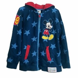 Mickey Mouse Zip Up Hoodie Boys Size 5/6